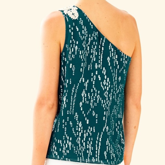 Lilly Pulitzer one shoulder Sienna top - Picture 2 of 9